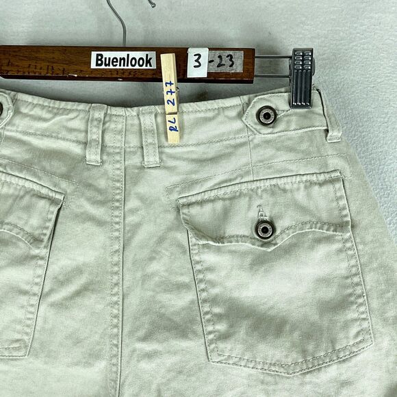 One Tuff Babe OTB Womens Shorts Beige Tag Size 11/12 (30) Mid Rise Canvas - Picture 11 of 11